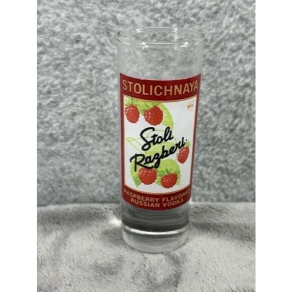 Stoli Other - Stoli Raspberry Flavored Russian Vodka Shot Glass Stolichnaya Russian